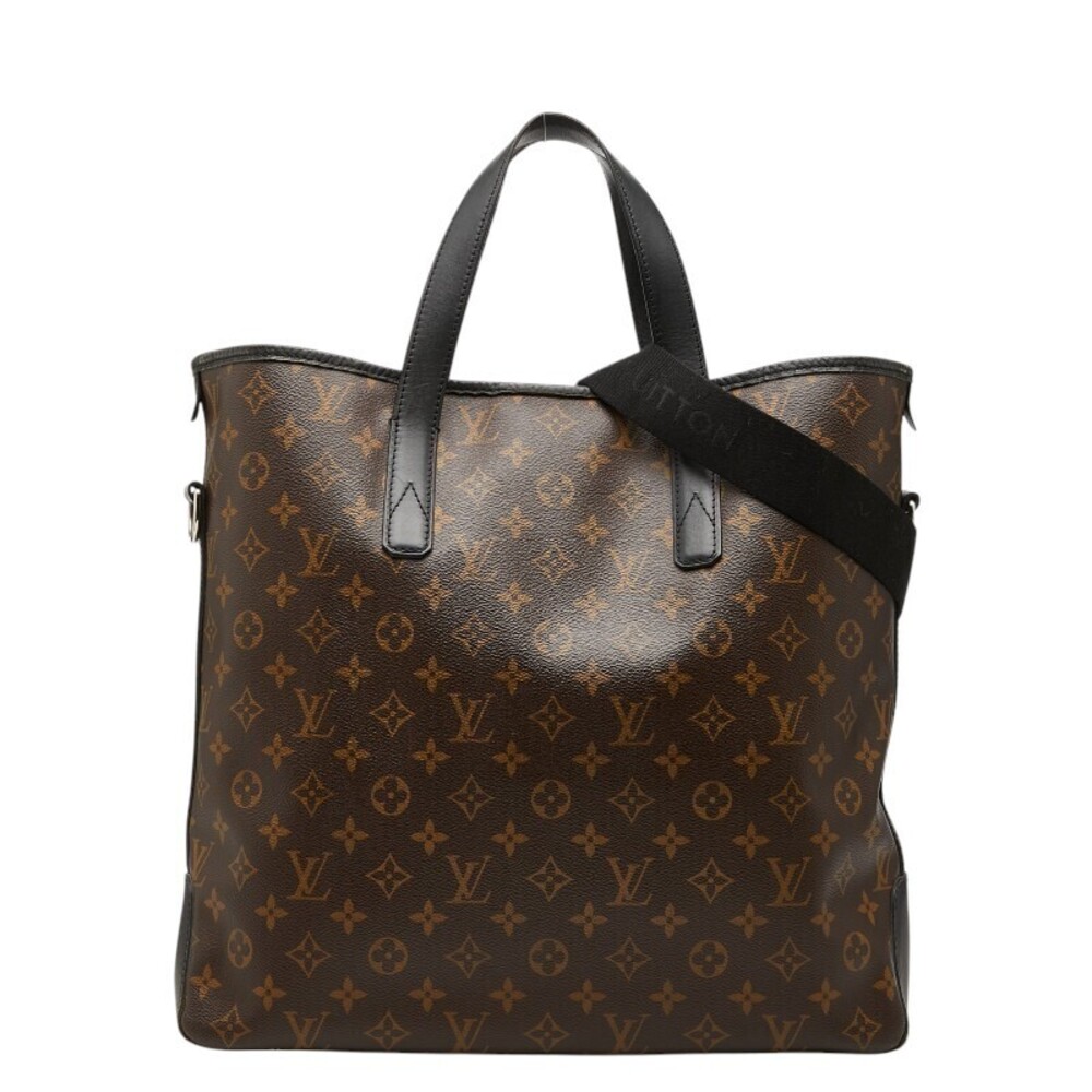 Louis Vuitton Monogram Macassar Brown Davis Tote Bag Shoulder Brown Leather